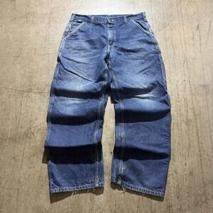 Carhartt Jeans Mens 36x32 Blue FRB13 Flame Resistant Relaxed Work Carpenter